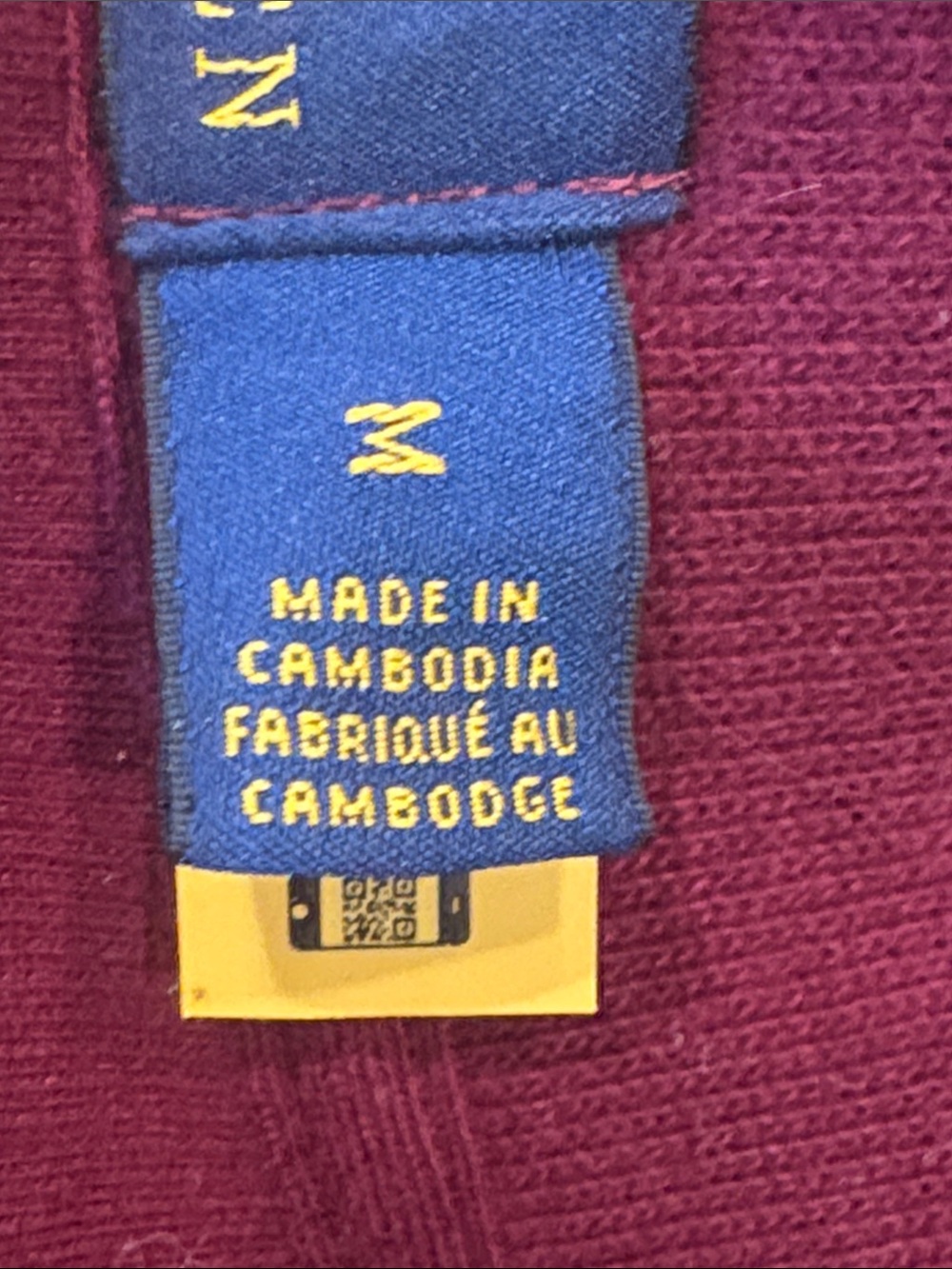 Like New, Ralph Lauren, Estate-Rib Quarter-Zip Pullover, Classic Wine, Size Med - Picture 7 of 11
